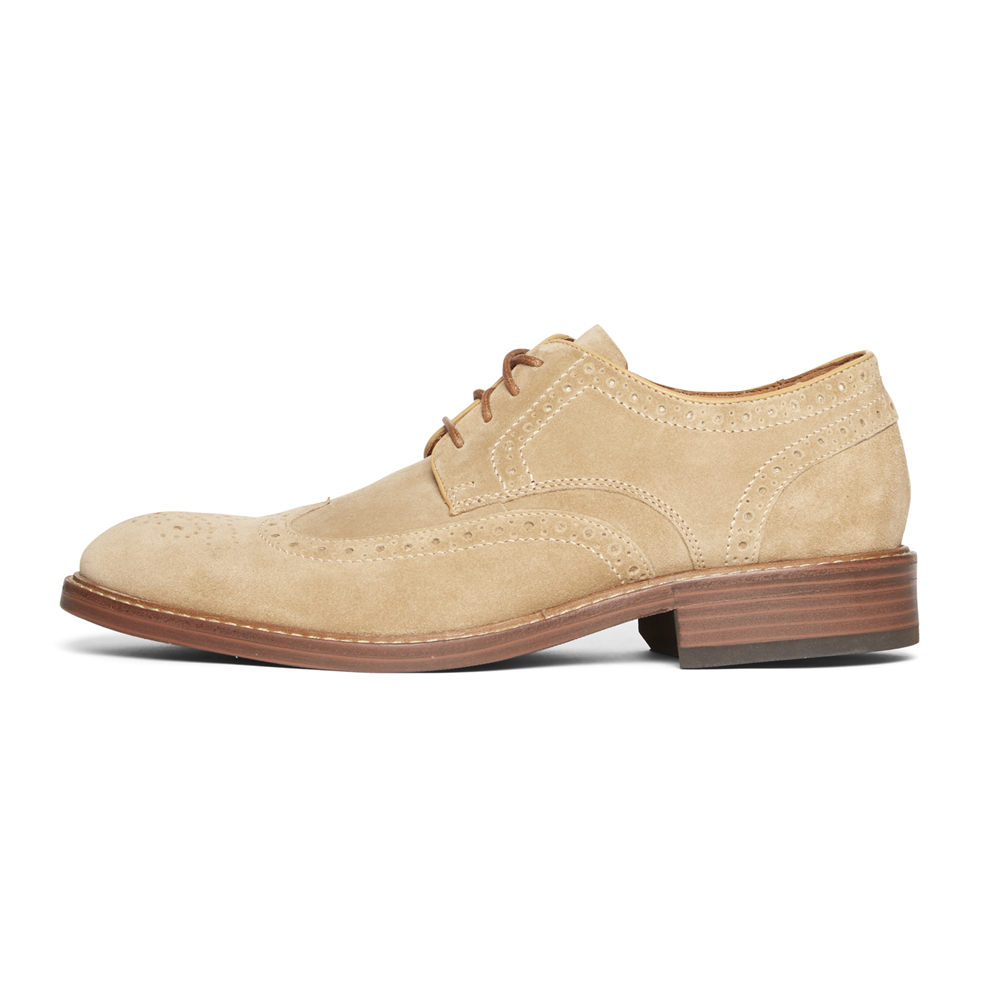 Sapatos Lace Ups Rockport Homem Caqui - Kenton Wingtip - 30854DLWR